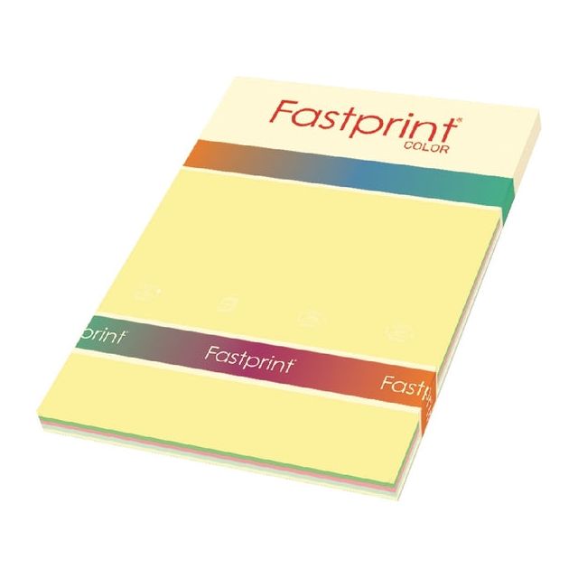 Fastprint - Kopieerpapier A4 80gr 5 zachte kleuren 250vel | 10 stuks