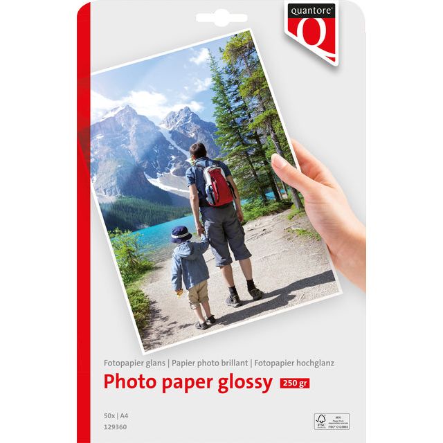 Quantore - Fotopapier A4 Gloss 50vel 250gr