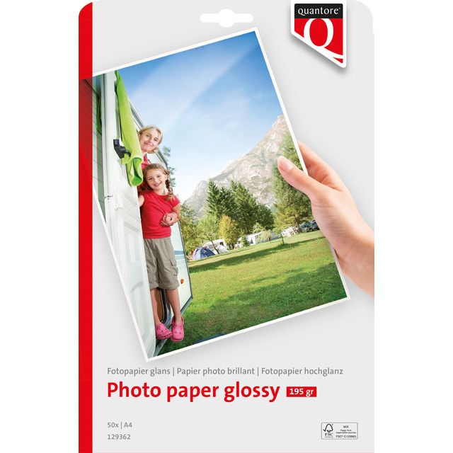 Quantore - Fotopapier A4 glans 50 vel 195gr