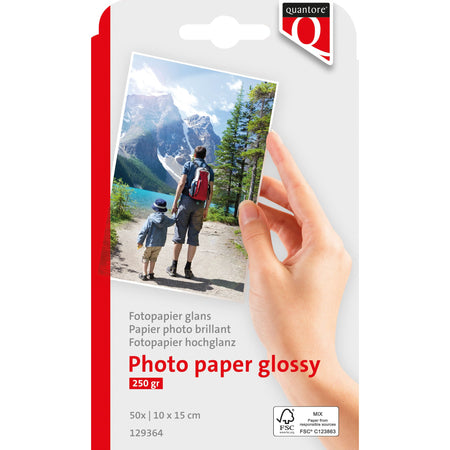 Quantore -  Fotopapier 10x15cm glans 50vel 250gr