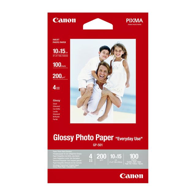 Canon - Fotopapier Canon GP -501 10cmx15cm 200gr Gloss | Pack von 100 Blättern