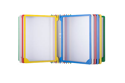 Klika - Soporte de pared PLU con 10 ventanas A4 negro