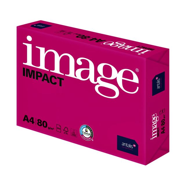 Bild - papier papier bild auf Impact A4 80gr White | Packung mit 500 Blättern