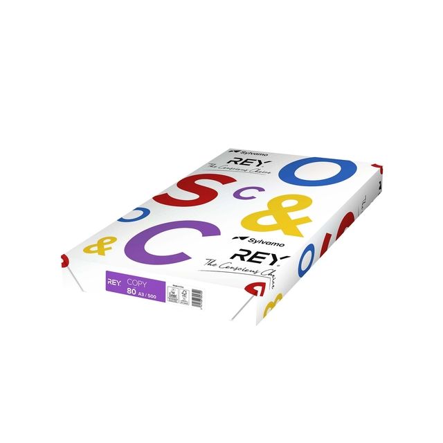 Rey - Papel copia Copia A3 80gr blanco 500 hojas | 3 piezas
