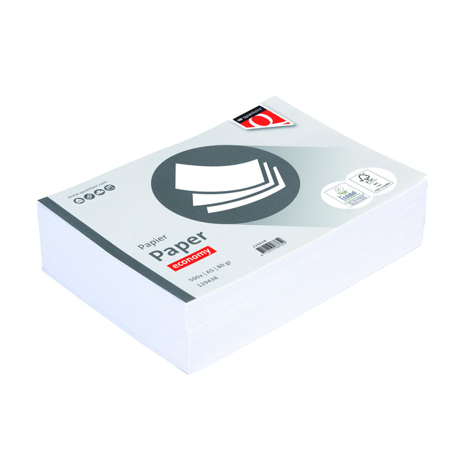 Quantore - Copy paper Economy A5 80gr white 500 sheets | 10 pieces