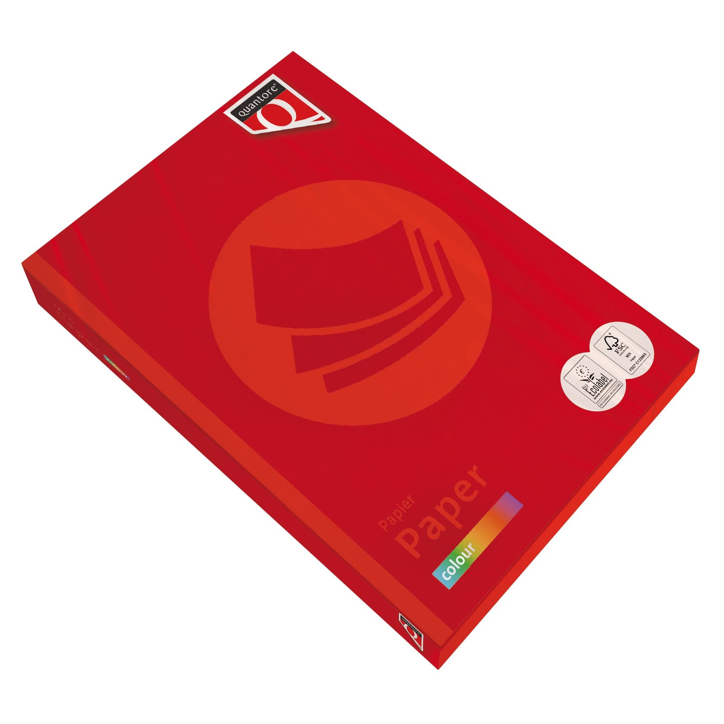 Quantore - Kopierpapier Farbe A3 120gr leuchtend rot 250 Blatt