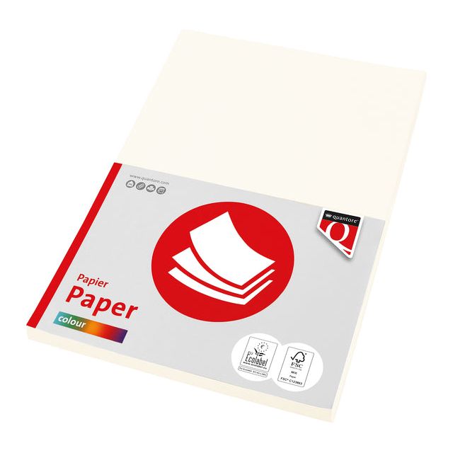 Quantore - Kopieerpapier A4 80gr roomwit 100vel