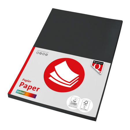 Quantore - Kopierpapier Farbe A4 160gr schwarz 50 Blatt