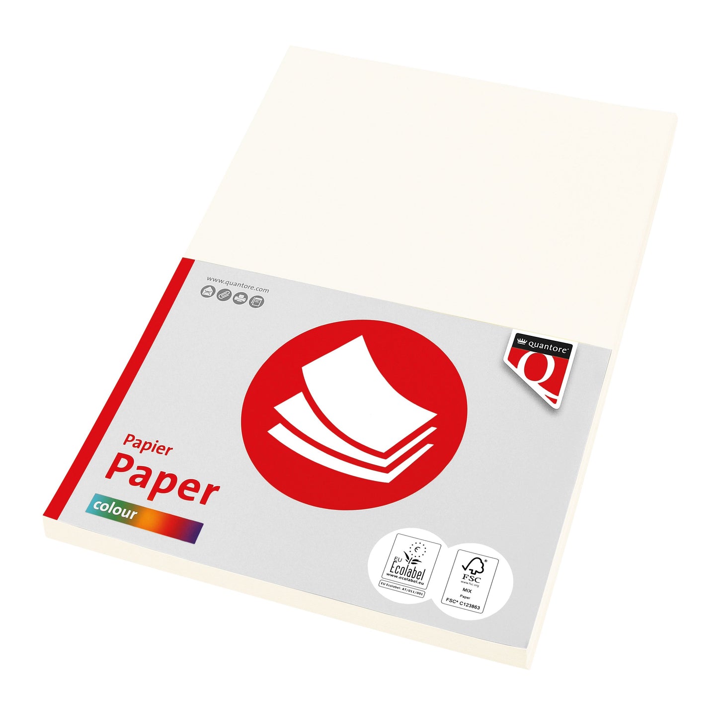 Quantore -  Kopieerpapier Colour A4 160gr roomwit 50 vel