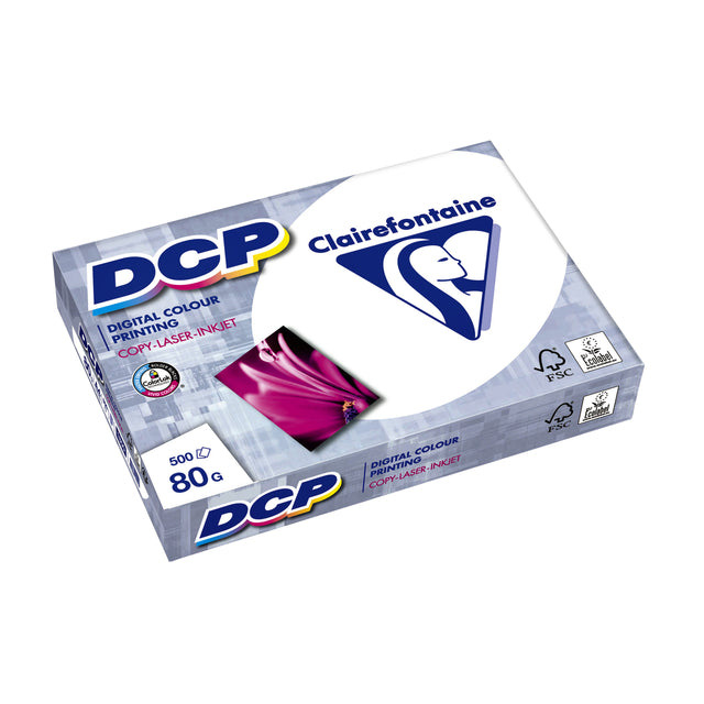 Clairefontaine - Laserpapier Clairefontaine DCP A4 80gr White | Pak ein 500 Blatt | 5 Stücke