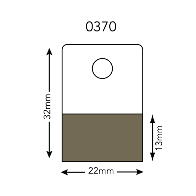 Klika -  Kopkaart 22x32 mm rond gat vel 1008 stuks