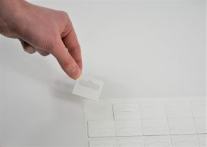 Klika - Tarjeta cabecera hoja ranura 40x32 mm 1000 piezas