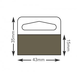 Klika - Hang-ups 43x35 mm slot rol 2000 stuks