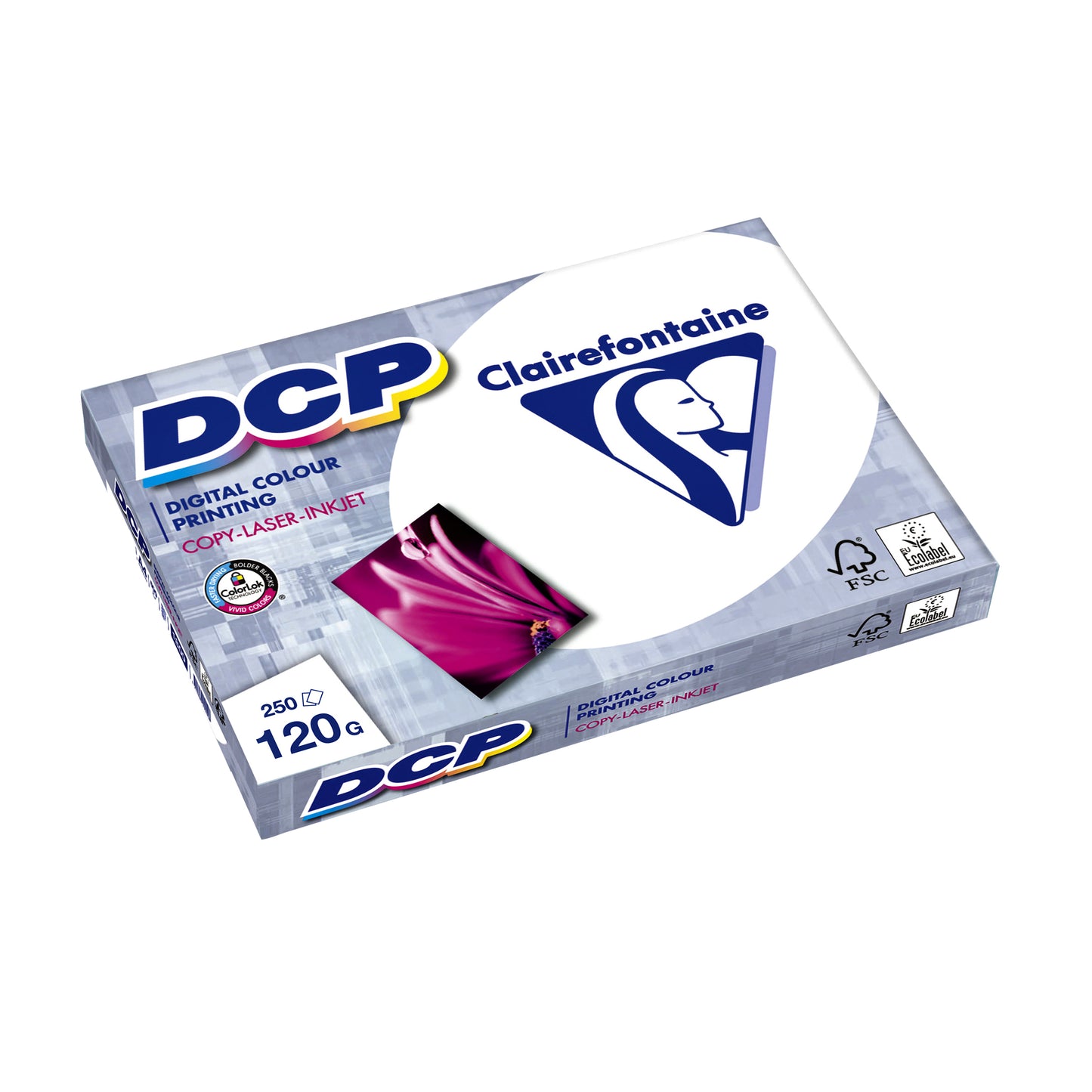 Clairefontaine - Papel láser DCP A4 120gr blanco 250 hojas