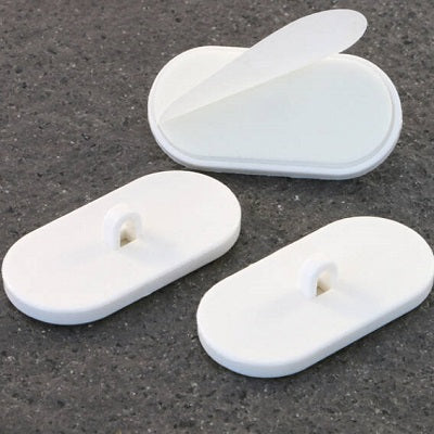 Klika - Occhiello adesivo 20x40 mm bianco 100pz 7 pezzi