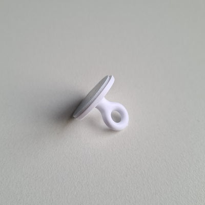 Klika - Ojo adhesivo redondo 20 mm blanco 100 piezas