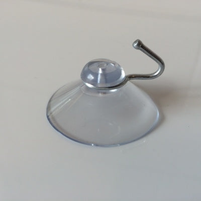 Klika - Ventosa transp 40 mm con gancho 100 piezas