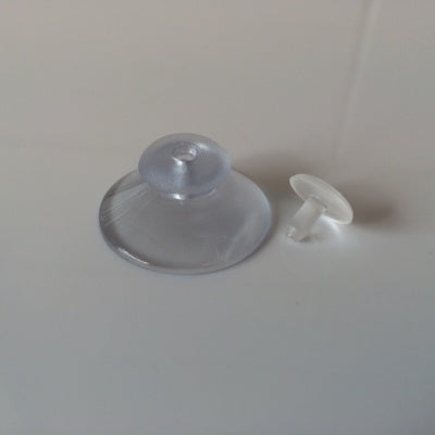 Klika - Ventosa transp 30 mm con pasador trans 100uds