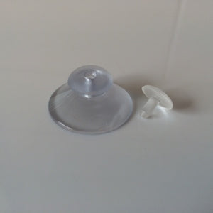 Klika -  Zuignap transp 30 mm met pin trans 100st