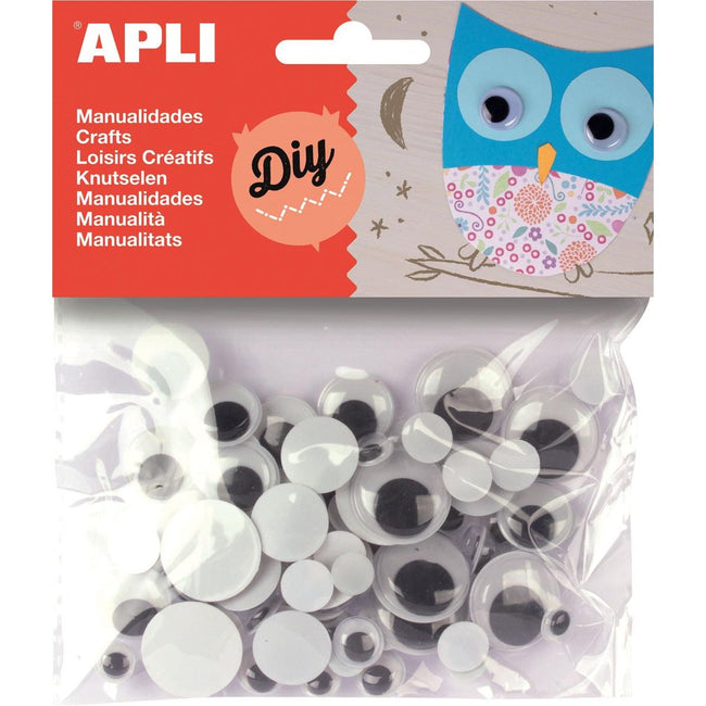 Apli - yeux artisanaux, ronde, cloques avec 75 pièces