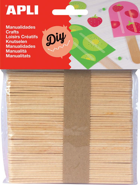 Apli - bâtons en bois, blister de 50 pièces