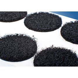 Klika - Velcro tondi 19mm anello nero rotolo 1000