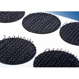 Klika - Cerchi in velcro 19mm nero all'uncinetto rotolo 1000