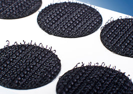 Klika - Velcro circles 19mm black crochet roll 1000