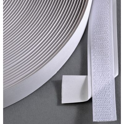 Klika - Velcro adhesive 20mm white hook 25m 7 pieces
