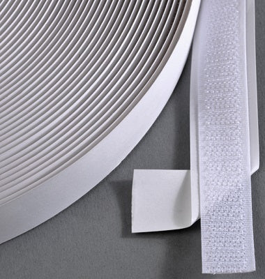 Klika -  Klittenband klevend 20mm wit haak 25m