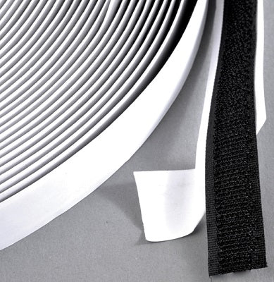 Klika - Velcro adesivo 25mm gancio nero 25m