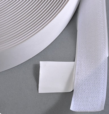 Klika - Velcro adhesivo 38mm gancho blanco 25 metros