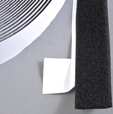 Klika - Velcro adhesive 38mm black loop 25m