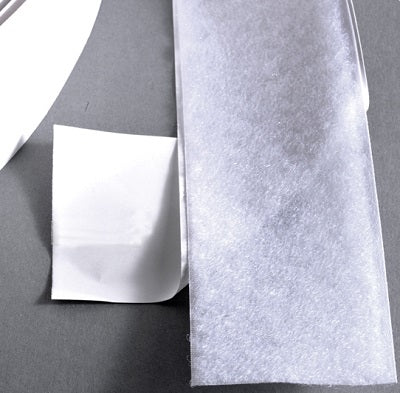 Klika - Velcro adhesivo 50mm blanco lazo 25m