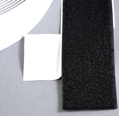 Klika -  Klittenband klevend 50mm zwart lus 25m