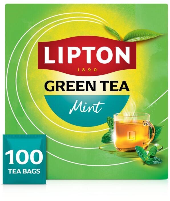 Lipton Tea Company -  thee Feel Good Selection, Groene thee munt, doos van 100 zakjes