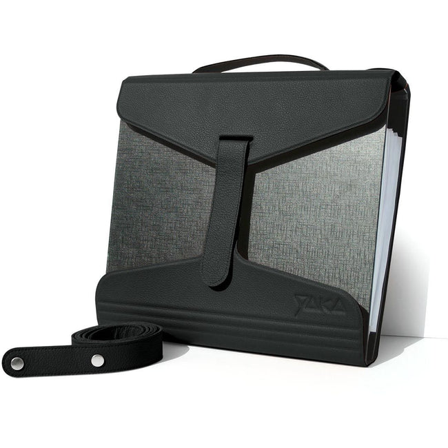 YAKA - porte-dossier, cuir noir