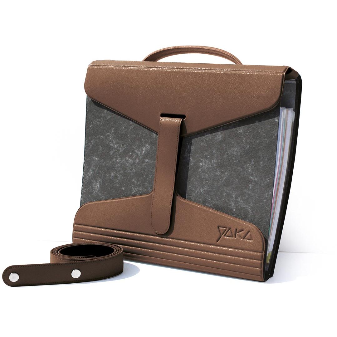 YAKA - porte-documents, marron