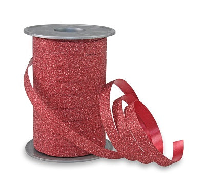 Klika -  Poly glitter rood 100 meter breedte 10