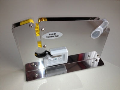 Klika -  Zakkensluiter metaal met mes 12mm INOX