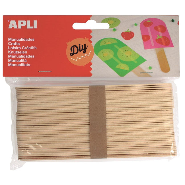 Apli - bâtons en bois jumbo, blister de 40 pièces
