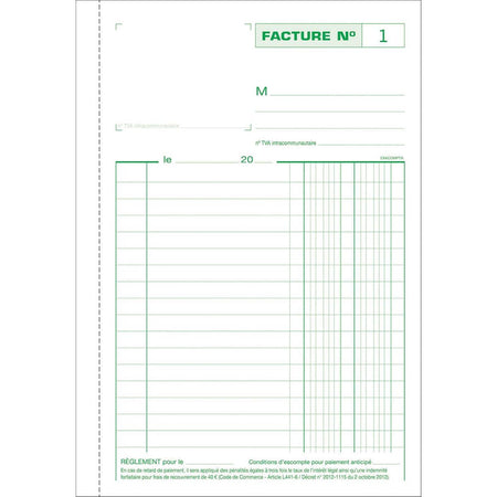 Exacompta - fatture, ft 21 x 14,8 cm, tripli, francese