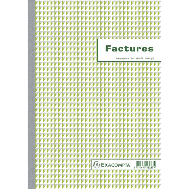 Exacompta - invoices, ft 29.7 x 21 cm, duplicate, French