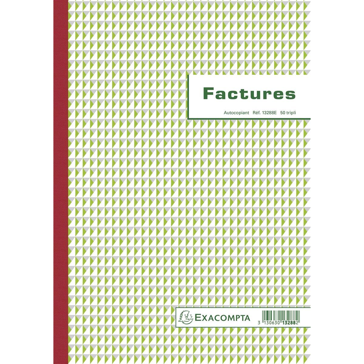 Exacompta - factures, ft 29,7 x 21 cm, tripli, français-répartition