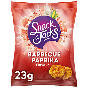 Snack-a-Jacks - Mini rijstwafels barbeque paprika | Doos a 8 stuk