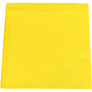 Klika - Napkins 33x33cm 2 couches 100 pièces jaunes