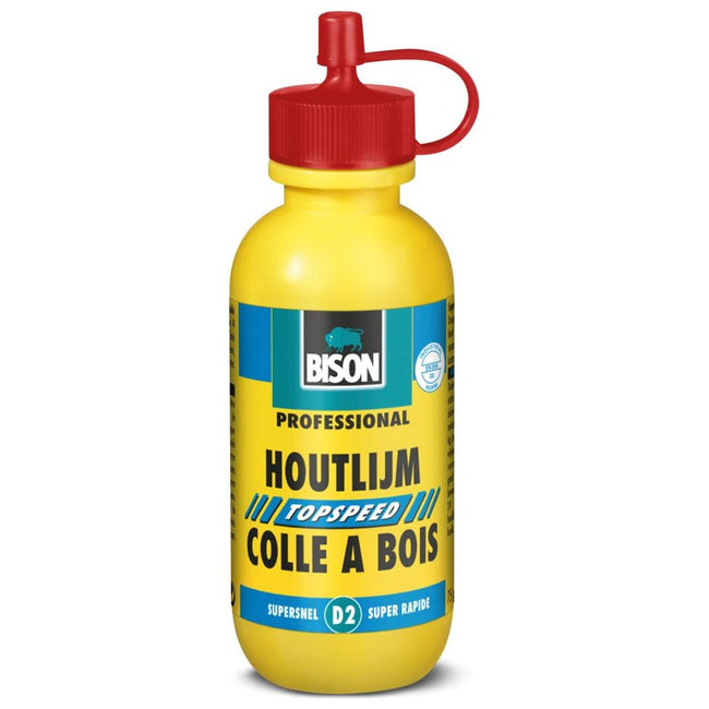 Bison - Bison Hout Glue Toppeed, 75 ml de flacon, blanc