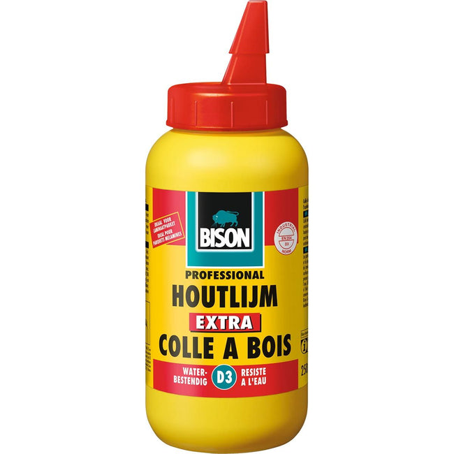 Bison -   houtlijm Extra, wit, flacon van 250 gram