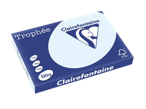 Clairefontaine -  Trophée tel, gekleurd papier, A3, 120 g, 250 vel, azuurblauw