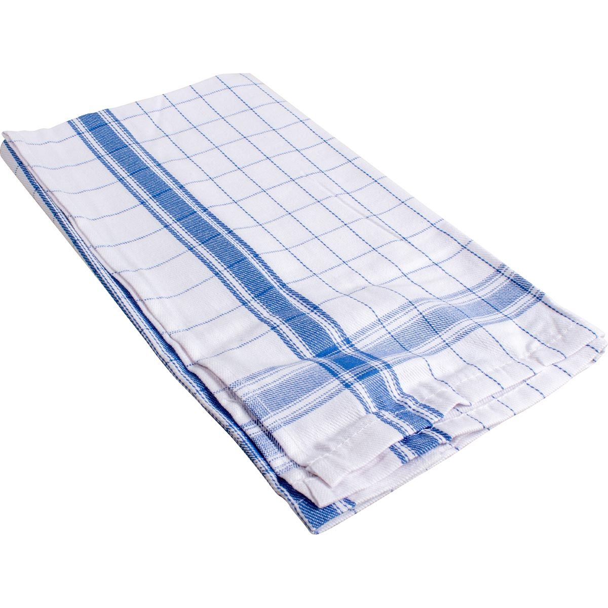 Klika -  Handdoek Adalynne, ft 50 x 70 cm, geruit, blauw, pak van 3 stuks